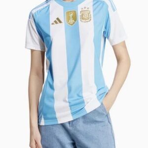 Adidas Women's Sz S Argentina 2022 Jersey Soccer Blue White IP8386